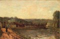 ブージヴァルのセーヌ川のほとり 1871年 カミーユ・ピサロ 風景 小川